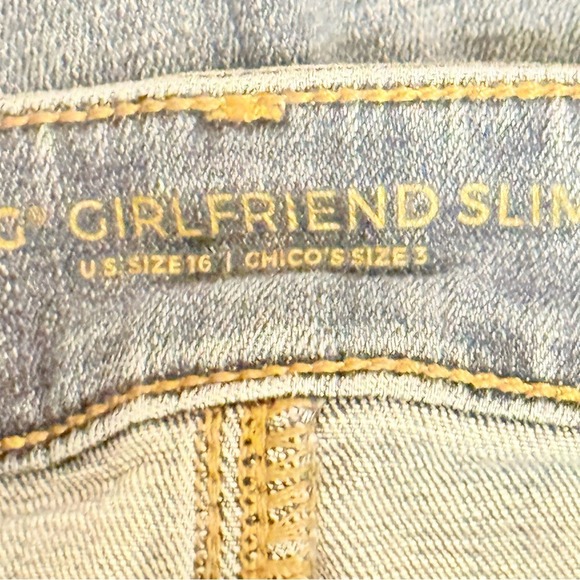 Chico Girlfriend Slim Leg Crop  Blue Women's Jeans size 16 - Picture 8 of 9